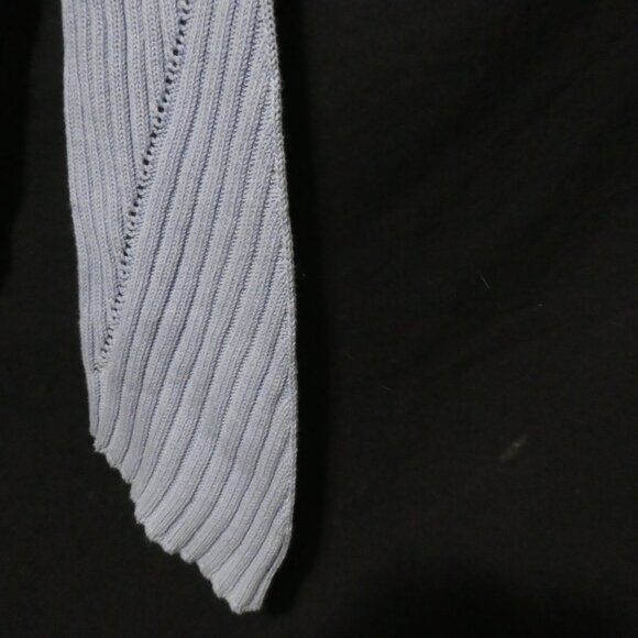 TRISTAN & ISEUT | medium | Light Blue Turtleneck Ribbed Sweater | 100% Cotton - Picture 14 of 16